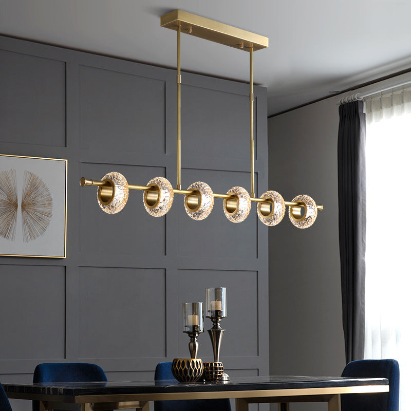 Kristy Luminaires Suspension Moderne LED Or Métal/Acrylique Salle à manger - Neutralighting