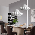 Ritta Design Italien Luminaires Suspensions Moderne Métal Soie Blanc Salle à Manger - Neutralighting