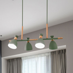 Valentina Luminaires Suspensions 4 Lampes Nordique Bois/Métal Blanc/Vert/Gris Cuisine/Salon - Neutralighting