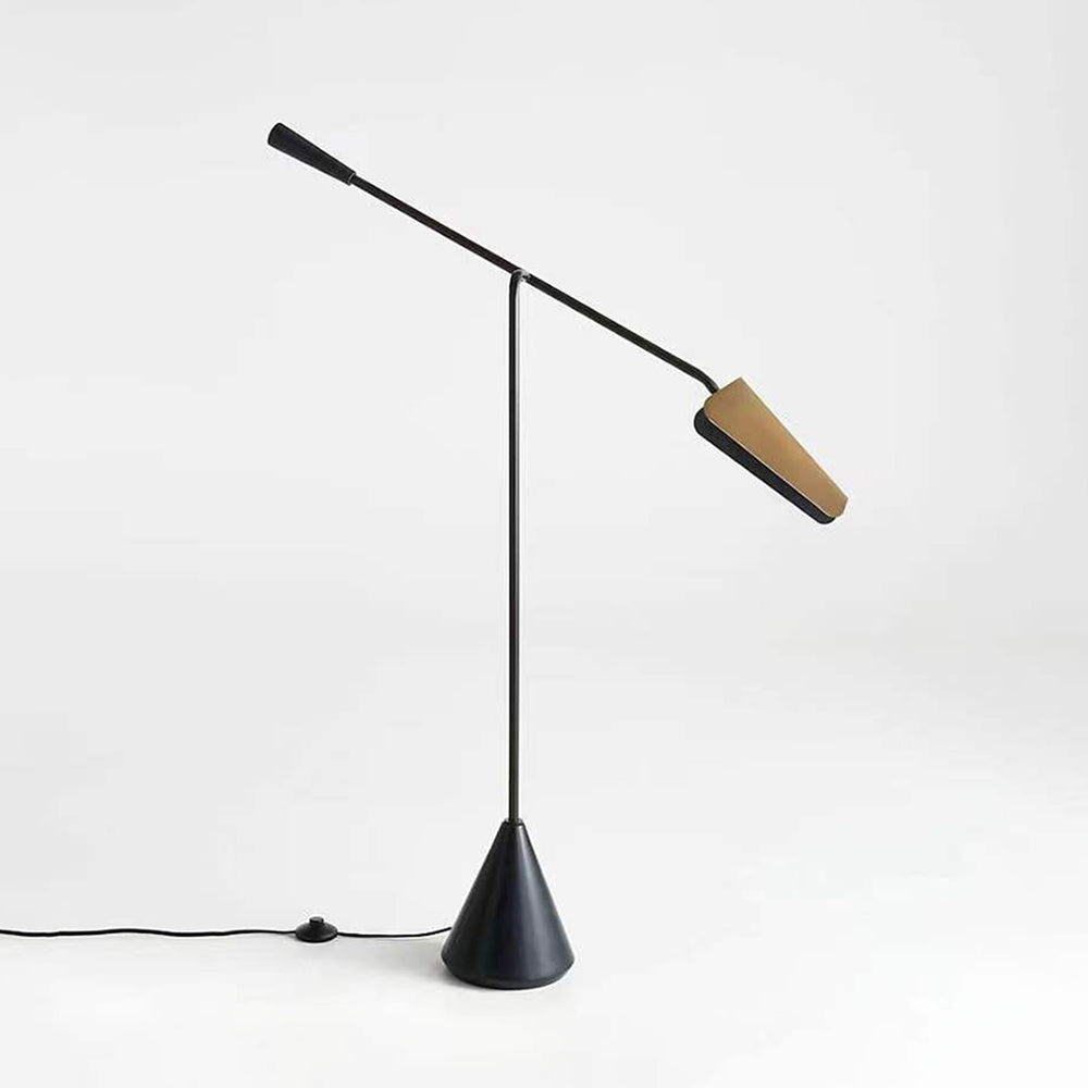 Mira Lampadaire Triangulaire Moderne, Marbre/Métal, Brun, Salon - Neutralighting