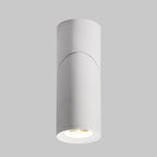 Arisha Cylindre Simple LED Plafonnier Blanc Noir Métal Salon - Neutralighting