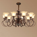 Arisha Rétro Fleur Suspension Métal Verre Salon Chambre à Coucher - Neutralighting
