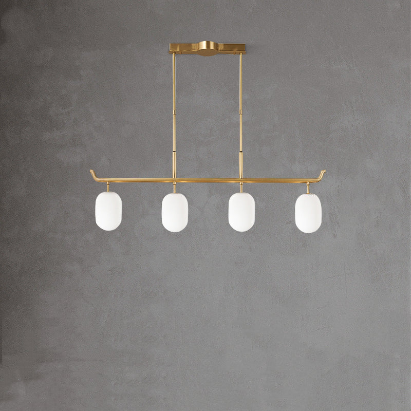 Valentina Moderne Cuivre Verre Linéaire Lustre Salon - Neutralighting