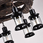 Epoch Vintage LED Lustre Bois/Verre/Métal Salle à manger Salon Bar - Neutralighting