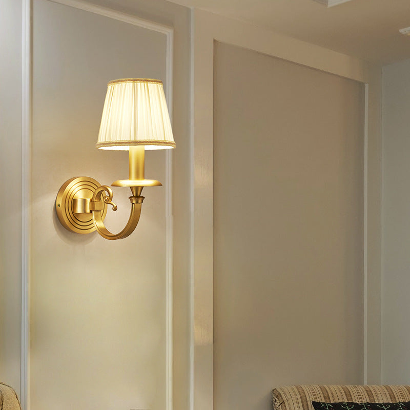 Silva Décoratif Intérieur Applique Murale Métal Tissu Salon Chambre à Coucher - Neutralighting