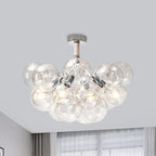 Valentina Moderne LED Plafonnier Doré/Chromé Verre Salle à manger - Neutralighting