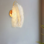 O'Moore Applique Murale Design LED Plume Moderne Métal Plume Blanc Chambre à Coucher/Salon - Neutralighting