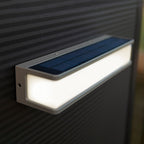 Ray Applique Minimaliste Rectangulaire Moderne, Câble/Solaire, Acrylique, Noir/Blanc, Jardin - Neutralighting