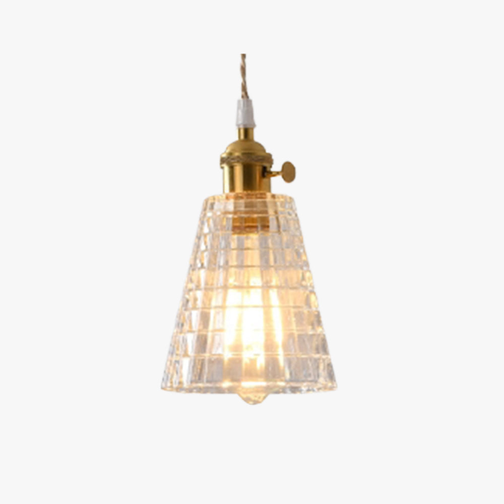 Valentina Luminaires Suspensions Art Deco Floral Vintage Métal/Verre Doré/Clair Salon/Chambre à Coucher - Neutralighting
