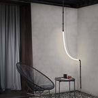 Ray Luminaires Suspensions de Manière Détournée Linéaire Silicium/Métal Noir/Blanc Salon/Chambre à Coucher - Neutralighting