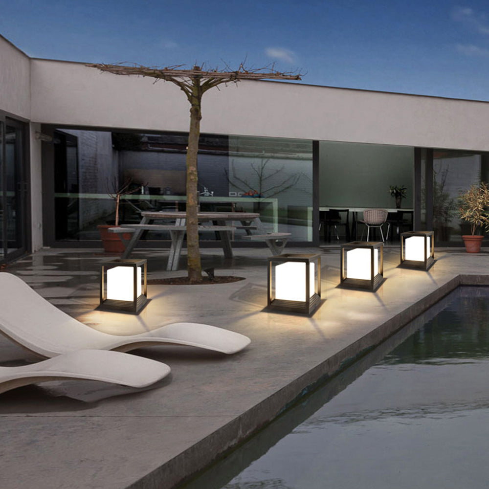 Ray Lampe Solaire Pilier Moderne, Métal, Noir, Allée - Neutralighting
