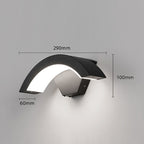 Elvon Applique Murale Capteur étanche Arc Modern Noir. Extérieur - Neutralighting