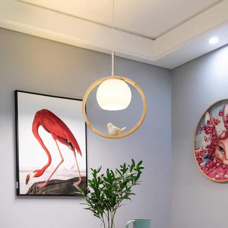 Alixor Suspension Rond Nordique. Bois/Métal. Bois. Chambre - Neutralighting