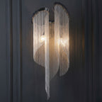 Arisha Applique murale des Chaines à Frange Moderne Métal Argent Chambre à Coucher/Salon - Neutralighting
