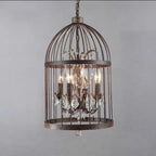 Arisha Industrielle LED Suspension Noir Métal Cristal Salon Salle à manger - Neutralighting