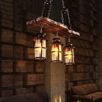 Epoch Vintage LED Lustre Métal/Verre/Bois Salon Chambre à coucher - Neutralighting
