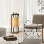 Muto Lampadaire Rectangulaire Moderne, Bois/Tissu, Bois, Salon - Neutralighting