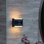 Ray Applique Murale d'Extérieur Rectangulaire, Métal, Noir, Allée/Cour - Neutralighting