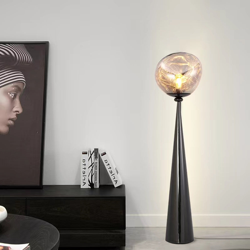 Valentina Design Italien Lampadaire Moderne Métal/Acrylique Rose Dorée/Or/Chromé/Gris Fumé Salon - Neutralighting