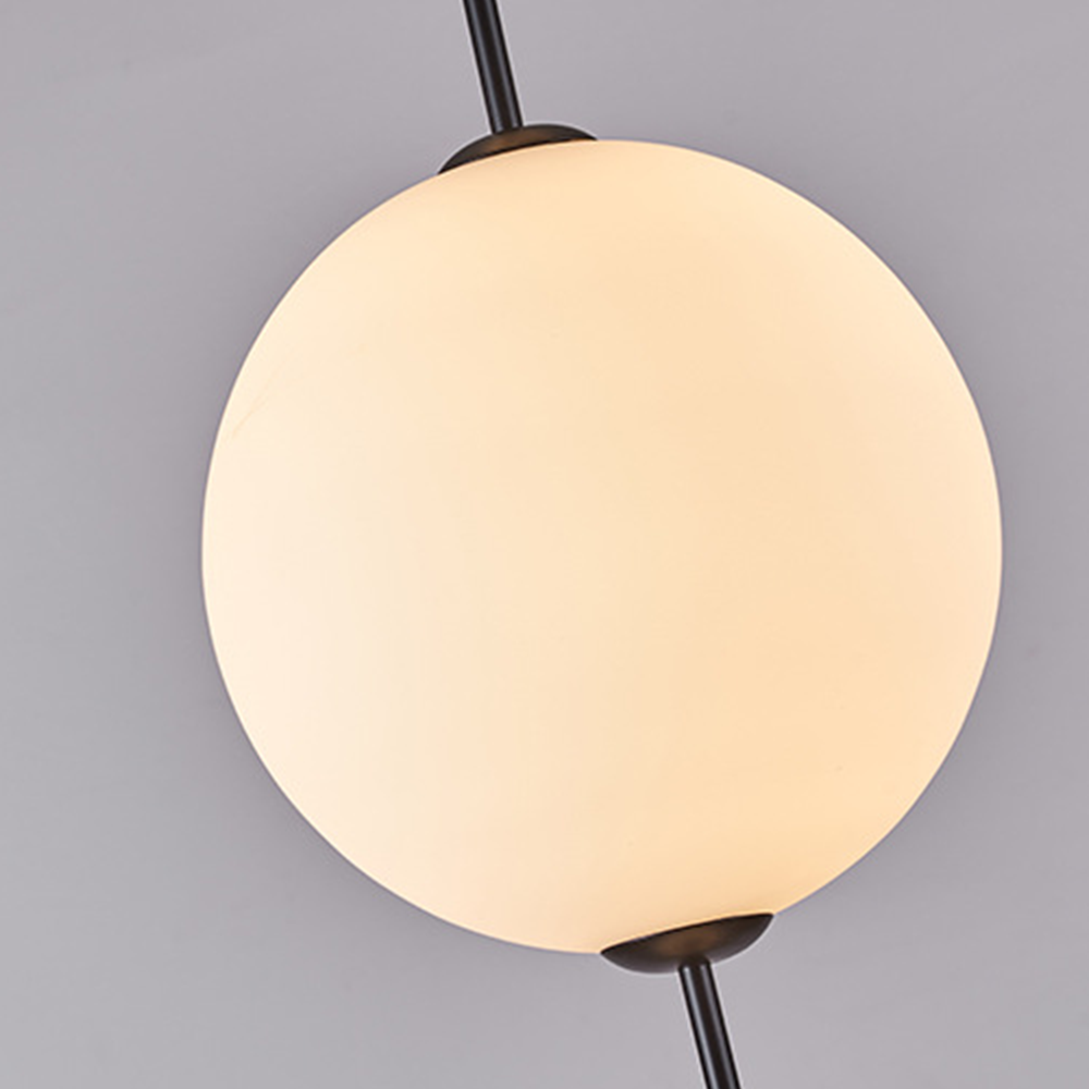 Valentina Luminaires Suspensions Bulle Moderne Simple Métal/Verre Noir Salon/Chambre à Coucher - Neutralighting