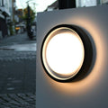 Ray Applique Extérieure/Plafonnier Rond Moderne, Métal, Noir, Cour/Jardin - Neutralighting