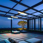 Ray Suspension Extérieure Cylindre Moderne, Métal/Acrylique, Noir/Blanc, Balcon - Neutralighting