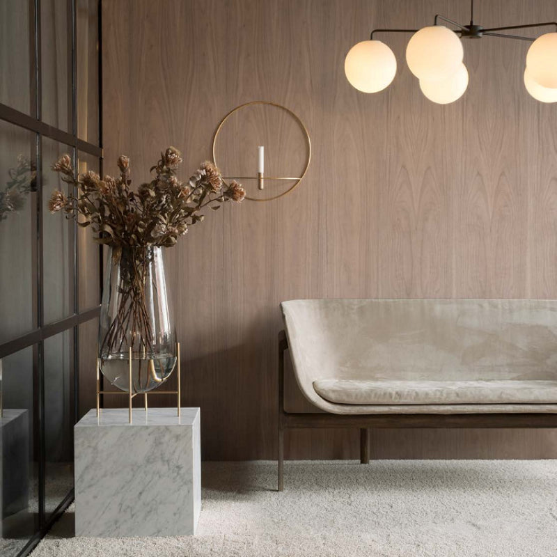 Valentina Minimaliste LED Bulle Verre Métal Lustre Salon - Neutralighting