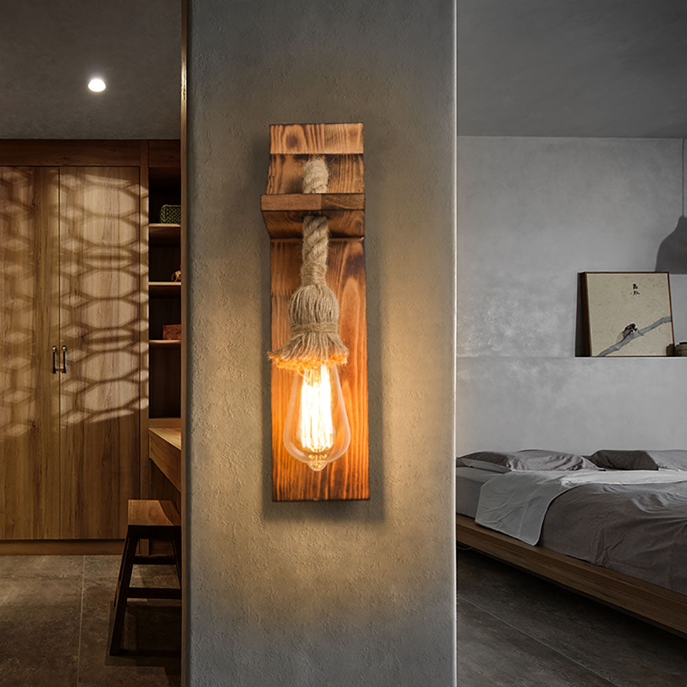 Epoch, Applique, Bois et Corde de Chanvre - Neutralighting