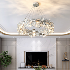Kristy Lustre LED Moderne Rond Cristal Métal Salon - Neutralighting