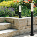 Ray Borne Extérieure Cylindre Contemporaine, Métal, Noir, Jardin - Neutralighting