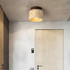 Arisha Rétro Pierre Bois Plafonnier Couloir - Neutralighting