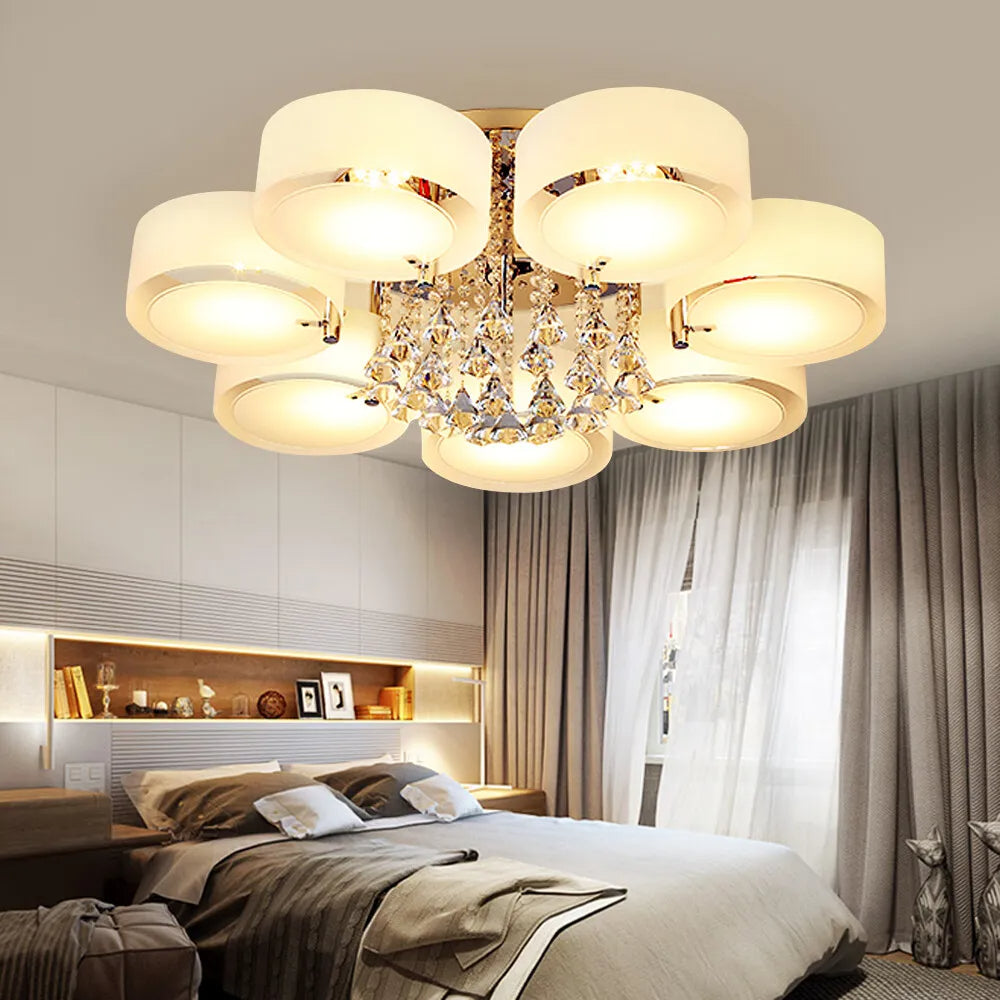 Arisha Moderne Rond Acrylique Verre Plafonnier Couloir - Neutralighting