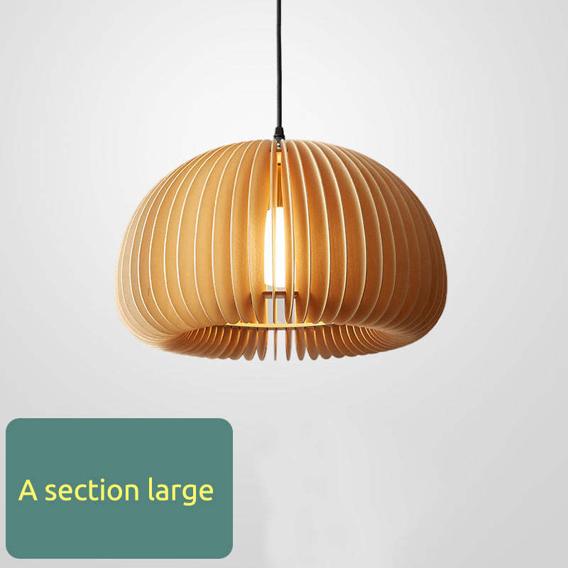 Muto Suspension Citrouille Rustique, Bois/Metal, Bois, Salon - Neutralighting