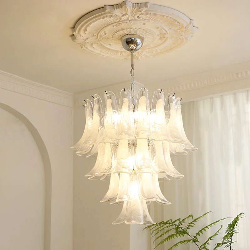 Aurora Lustre Murano Verre Feuille Doré - Neutralighting