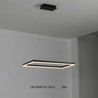 Arisha Suspension Rectangulaire Nordique, Métal/Acrylique, Noir, Chambre à Coucher/Salon - Neutralighting