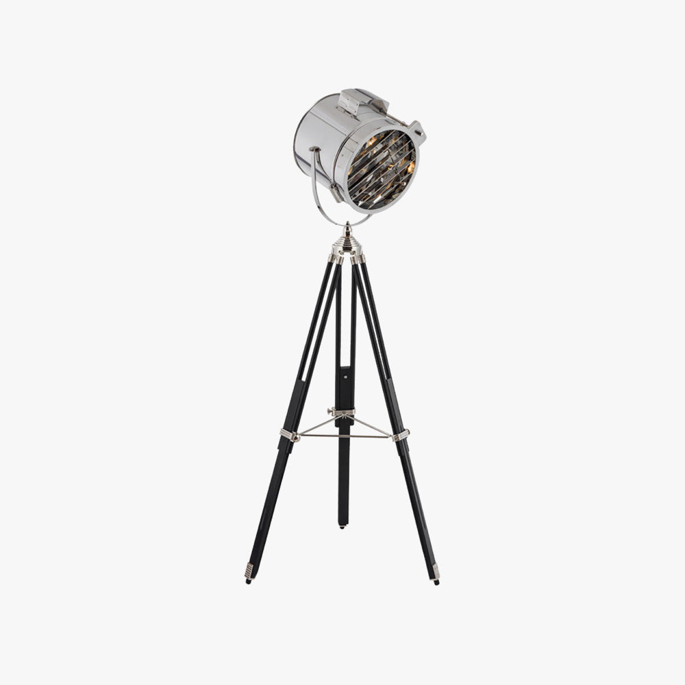 Mira Moderne Industrielle Lampadaire Trépied Rétro Métal Chromé/Bureau/Salon - Neutralighting