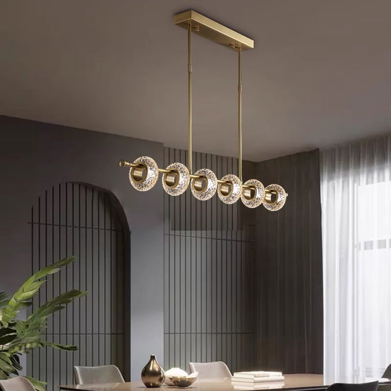 Kristy Luminaires Suspension Moderne LED Or Métal/Acrylique Salle à manger - Neutralighting