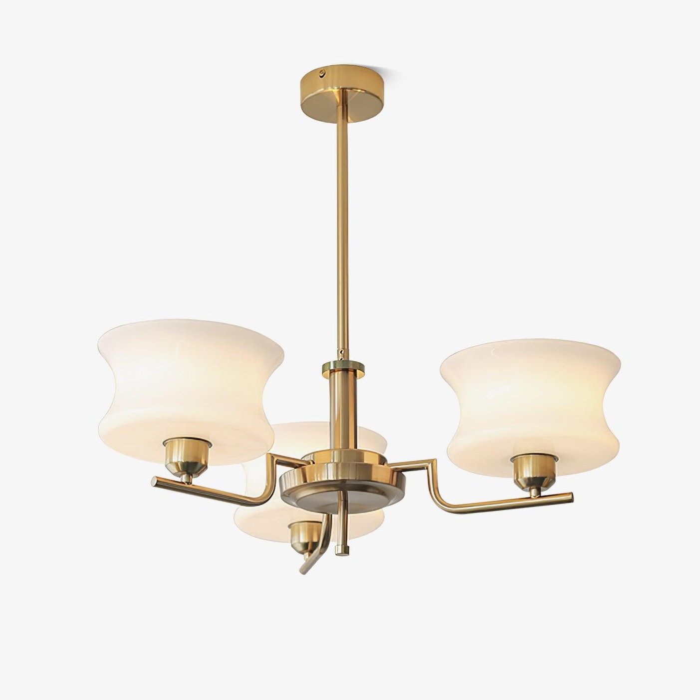 Lustra Chandelier en Verre Vintage Doré Naturel - Neutralighting