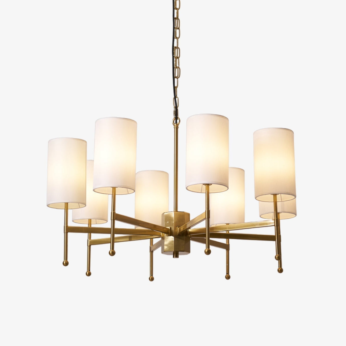 Ulcarisra Chandelier en Tissu Vintage en Laiton - Neutralighting