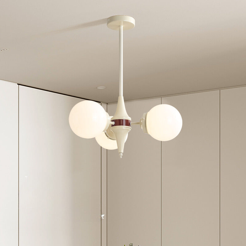 Valentina Lustre Français LED Blanc Crème Métal Salon - Neutralighting