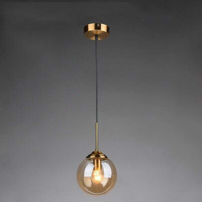 Narell Luminaires Suspension Verre Transparent Ambre - Neutralighting