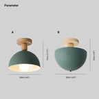 Muto Dôme Moderne LED Plafonnier Blanc/Gris Bois/Métal Salle d'étude - Neutralighting