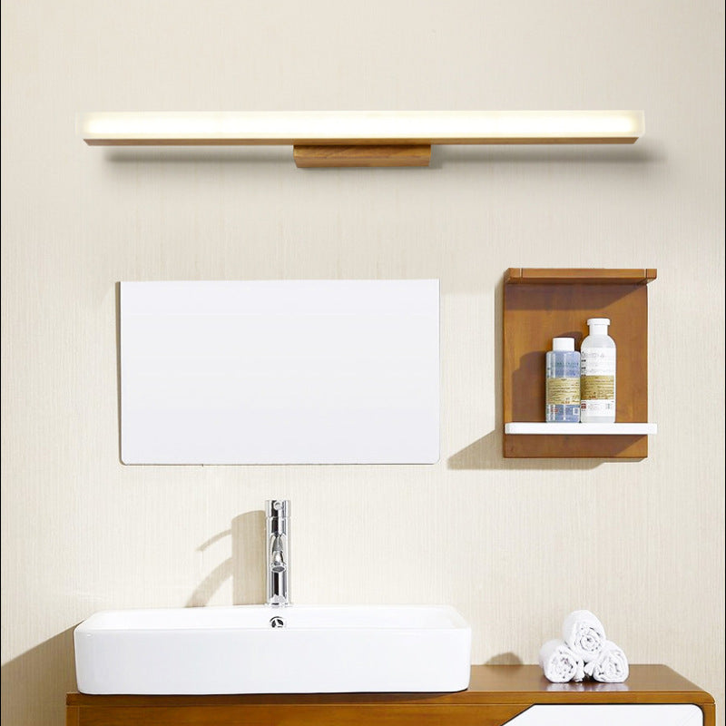 Quinl Applique Murale Miroir Linéaire Minimaliste. Bois. Noyer. Salon - Neutralighting