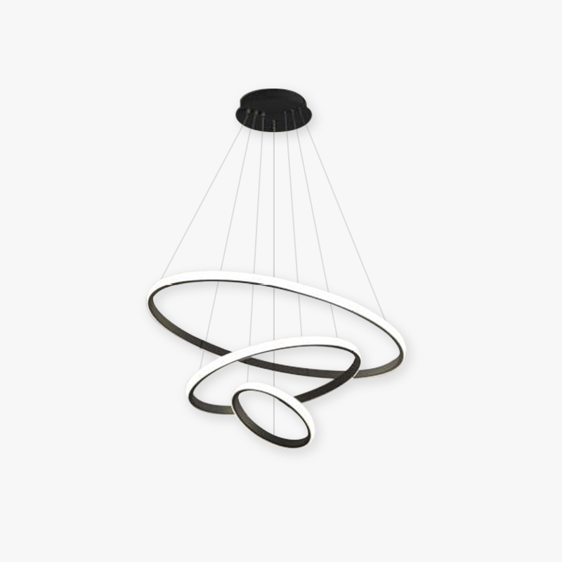 Zin Suspension Anneau Moderne Noir/Blanc/Doré. Salon - Neutralighting