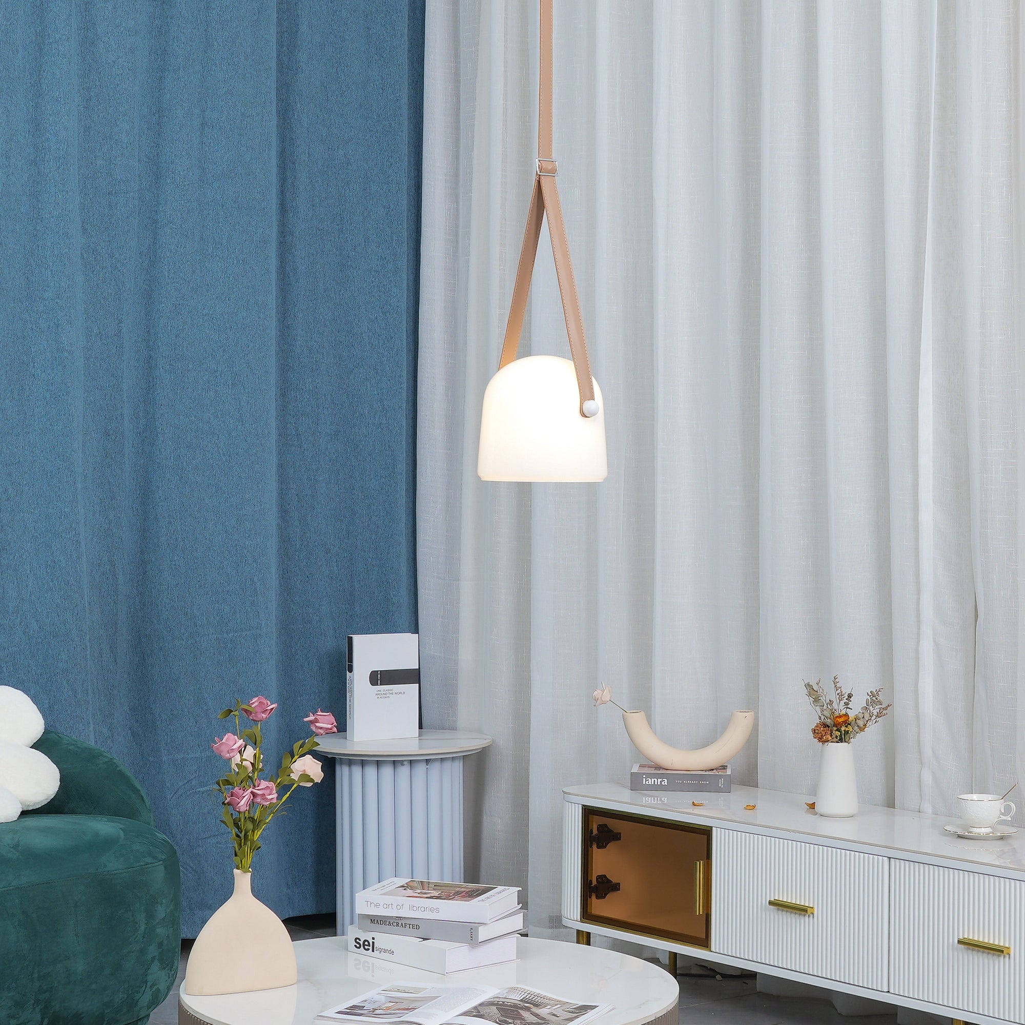 Averisce Suspension Industrielle en Cuir - Neutralighting
