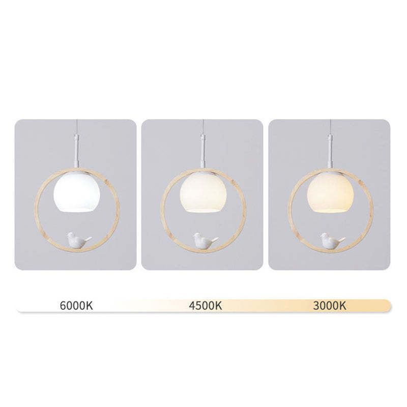 Alixor Suspension Rond Nordique. Bois/Métal. Bois. Chambre - Neutralighting