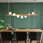 Valentina Verre Bolla Suspension en Bois/Noce - Neutralighting