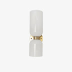 Arisha Double Tête LED Applique Blanc Bleu Métal Verre Chambre à Coucher - Neutralighting