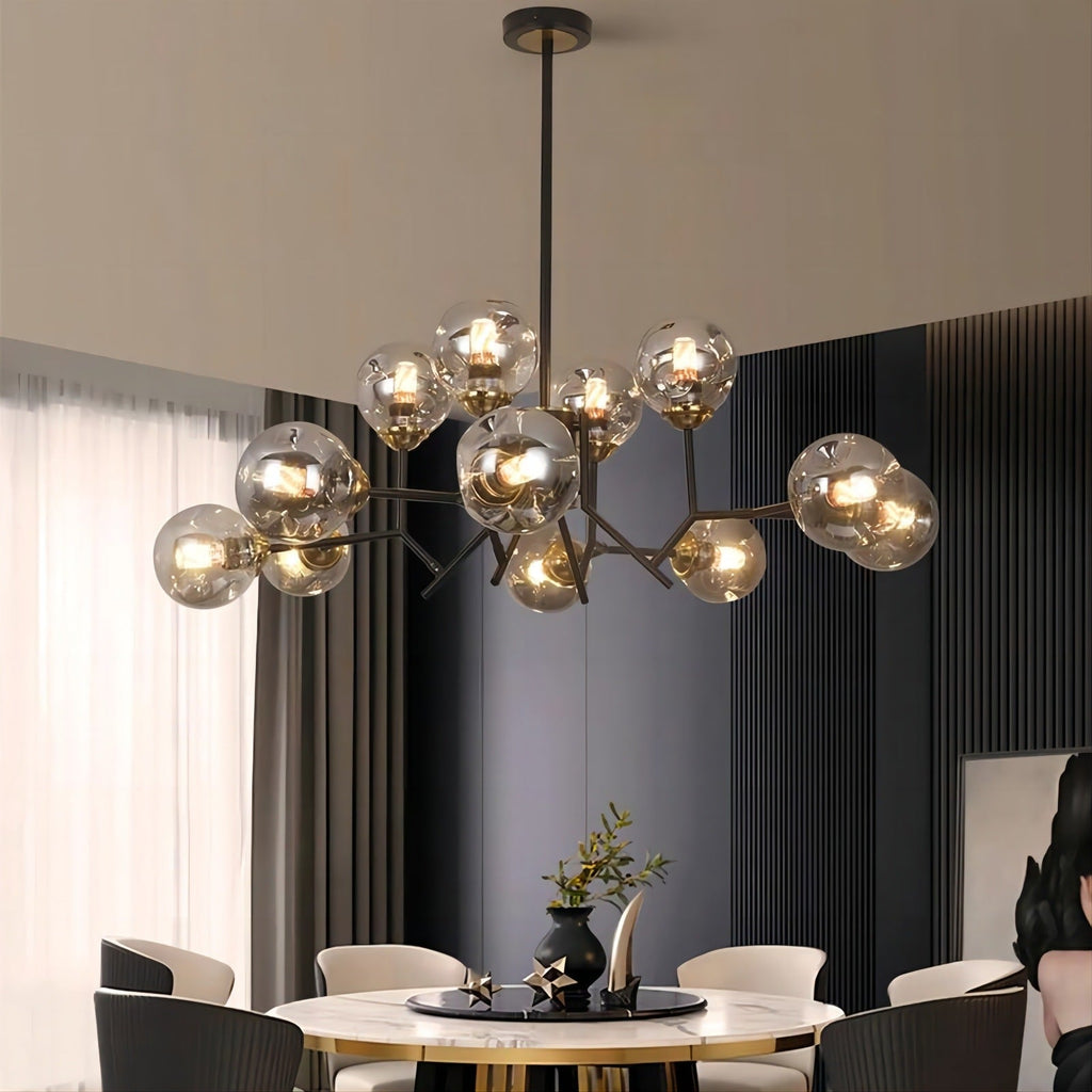 Valentina Moderne Nordique Suspension Métal Verre Salon Chambre à Coucher - Neutralighting
