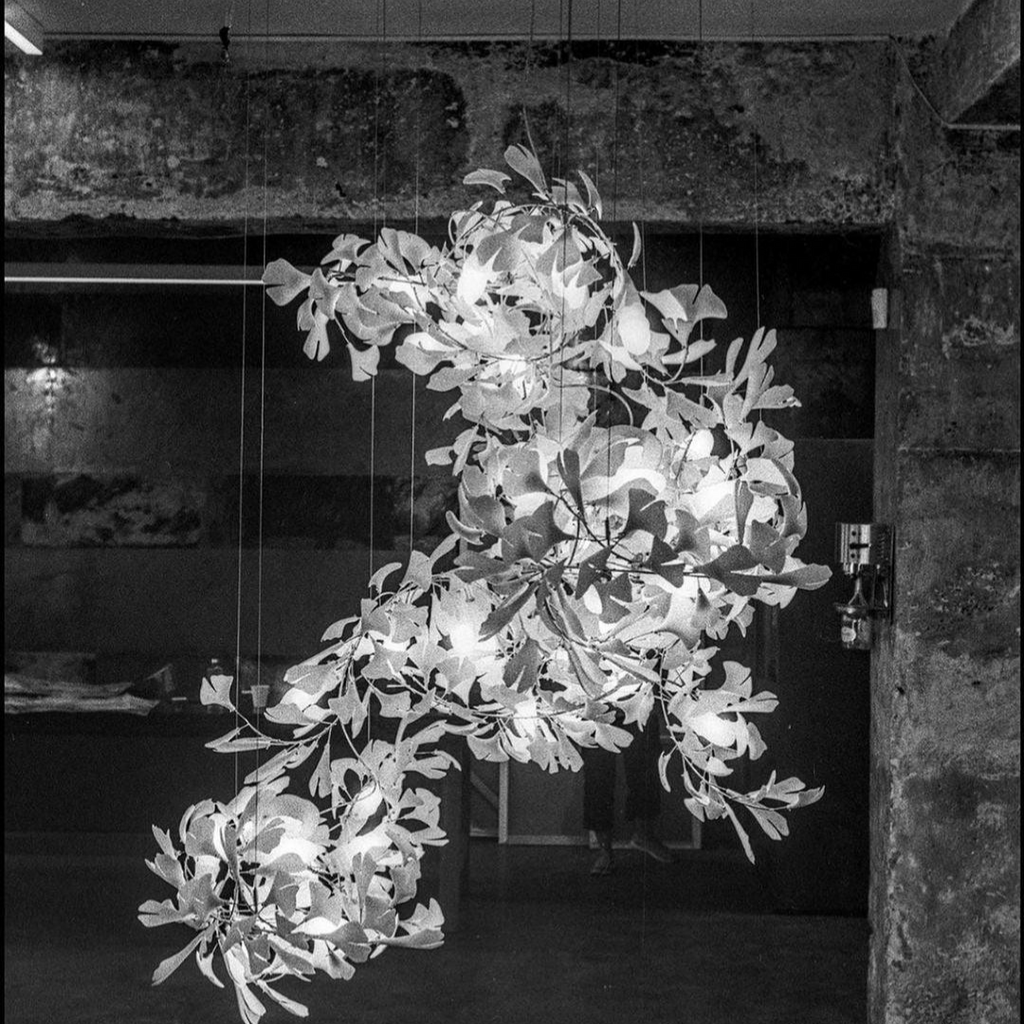 Olivia Lustre Linéaire GloGink Moderne, Métal/Céramique, Or, Salon - Neutralighting